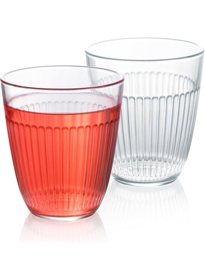 Luminarc Gridz Glass Cup Set – 6 Pieces -Clear - Image 2